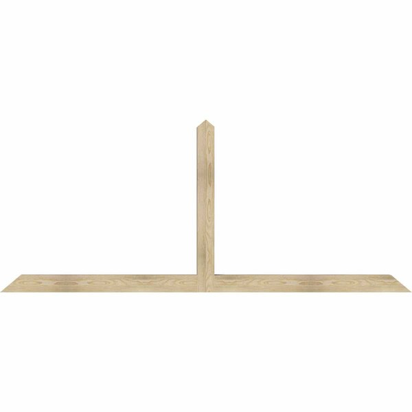 Ekena Millwork Portland Rough Sawn Timber Gable Bracket, Douglas Fir, 96"W x 40"H x 4"D x 4"F, 10/12 Pitch GBW096X40X0404POR00RDF - main